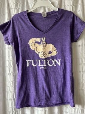 Vintage Dog Graphic Purple Women's Tee